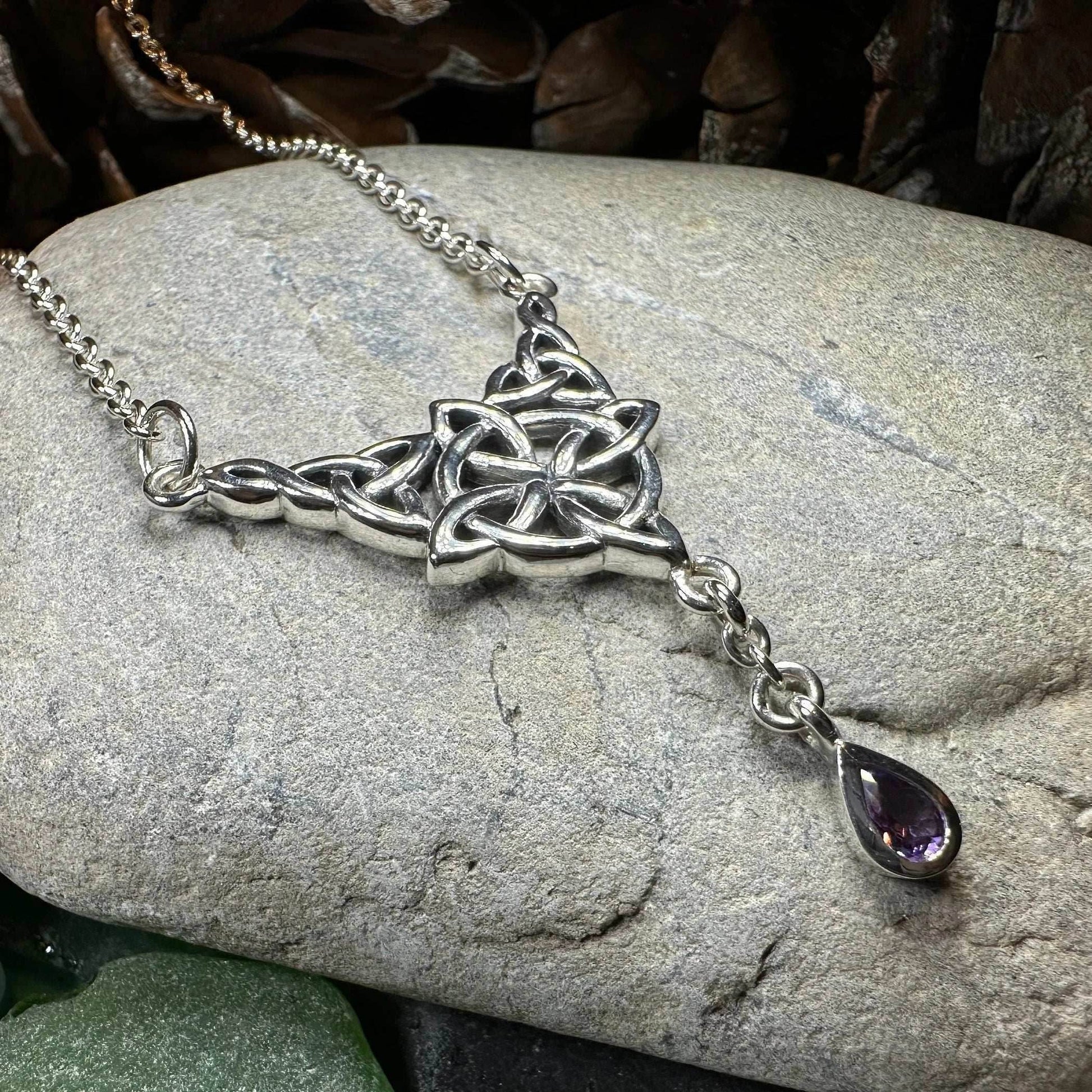 Celtic Compass Necklace - Moonstone