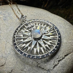 True North Moonstone Compass Necklace