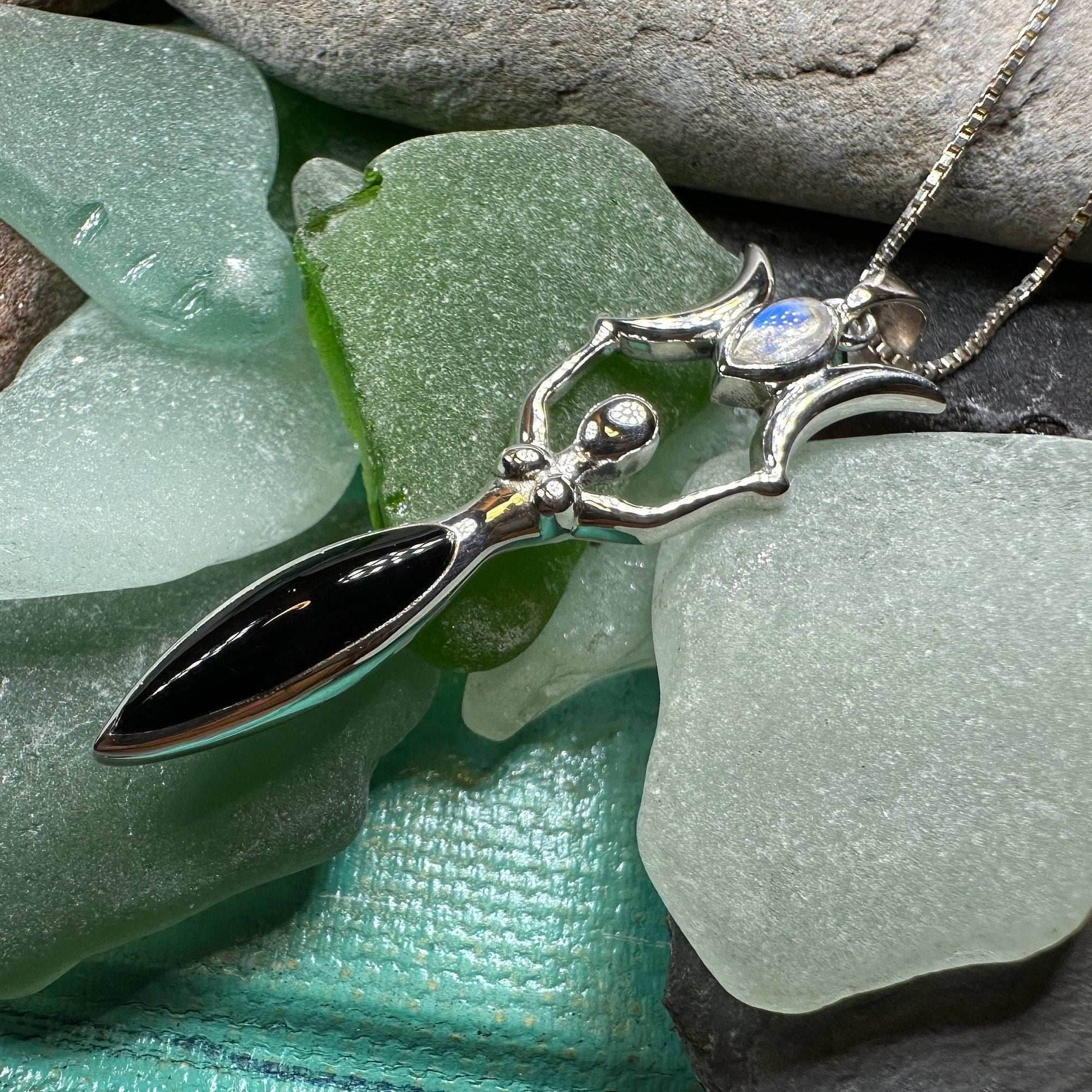 Lyric Triple Moon Goddess Necklace - 18