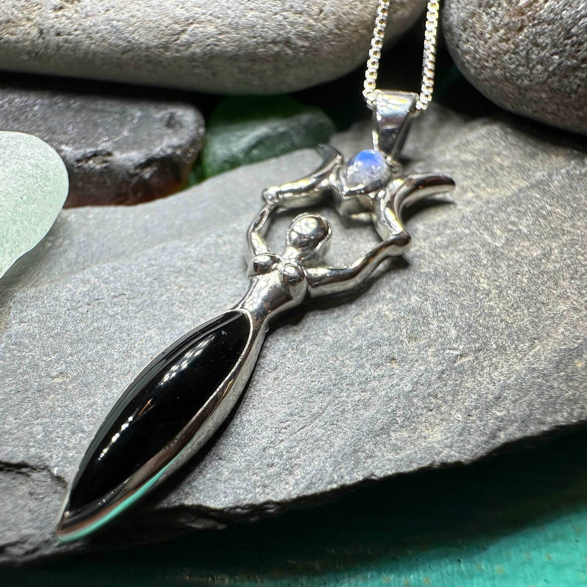 Lyric Triple Moon Goddess Necklace - 18