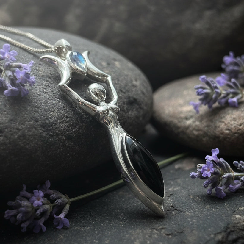 Lyric Triple Moon Goddess Necklace