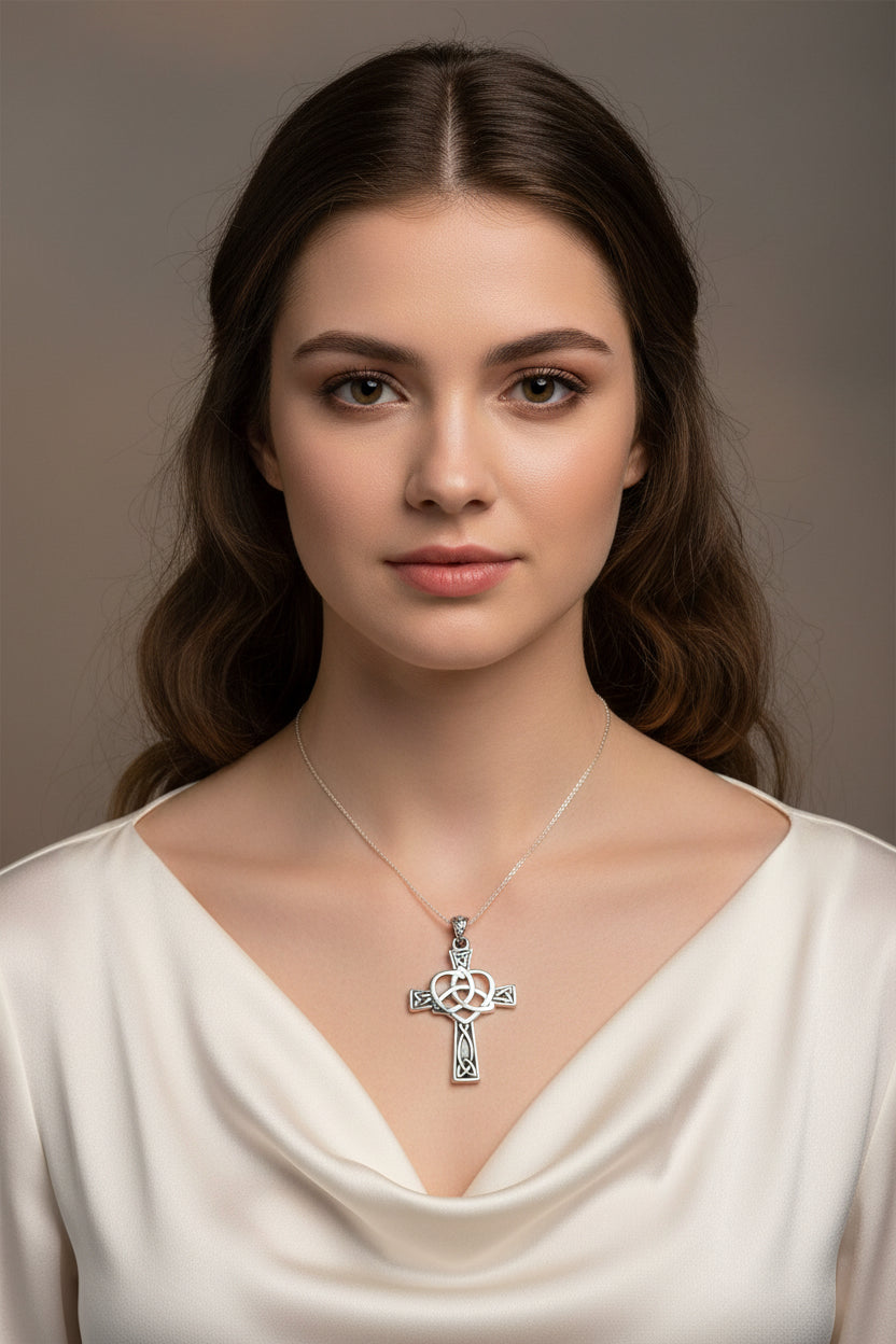 Pure Heart Celtic Cross Necklace