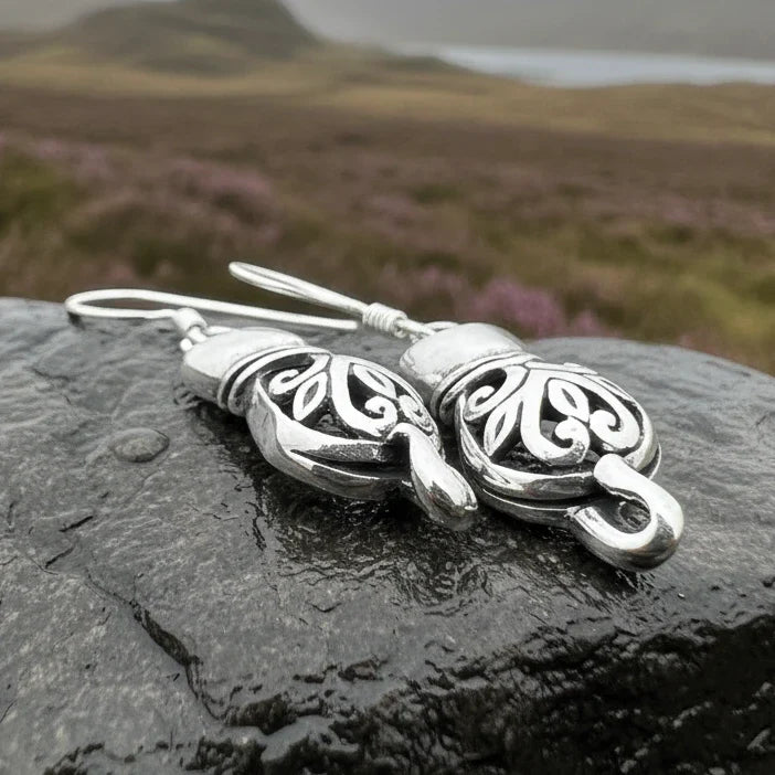 Celtic Cat Earrings