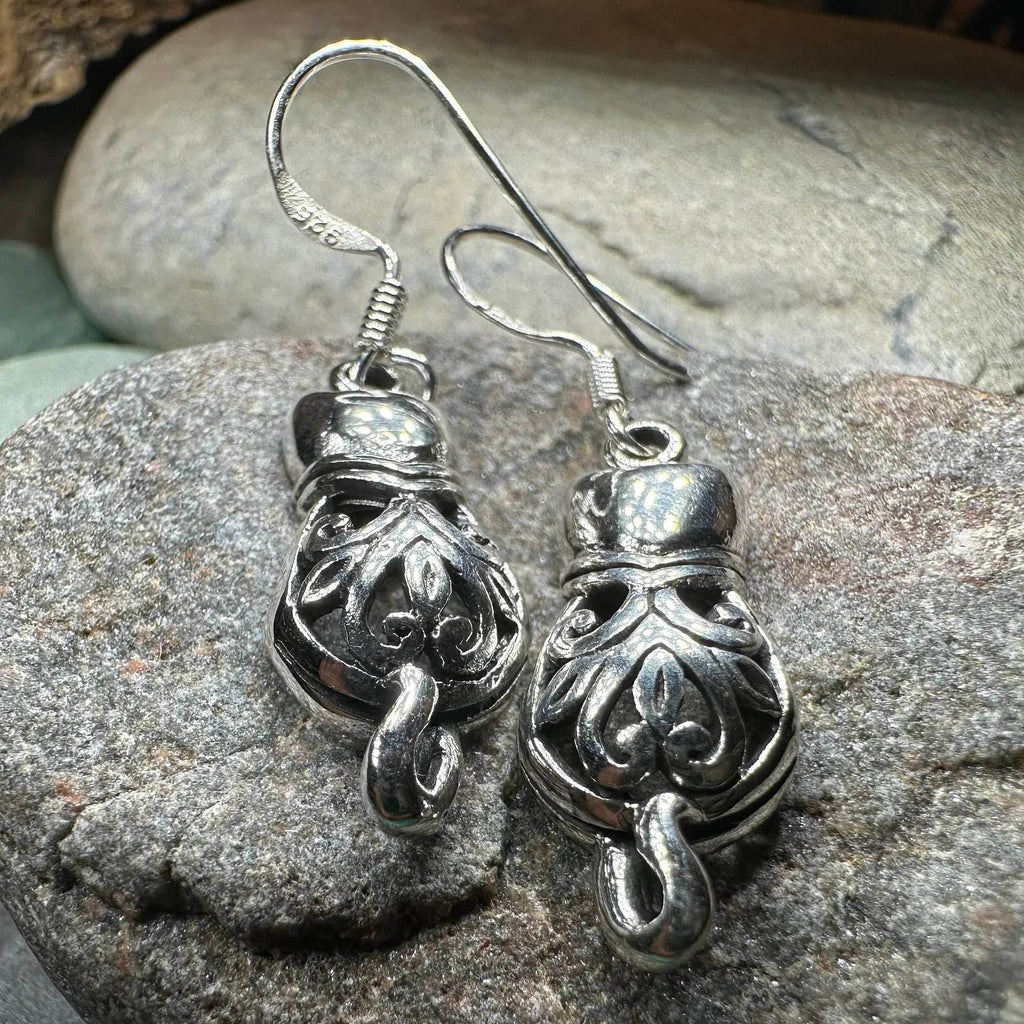Celtic Cat Earrings - 