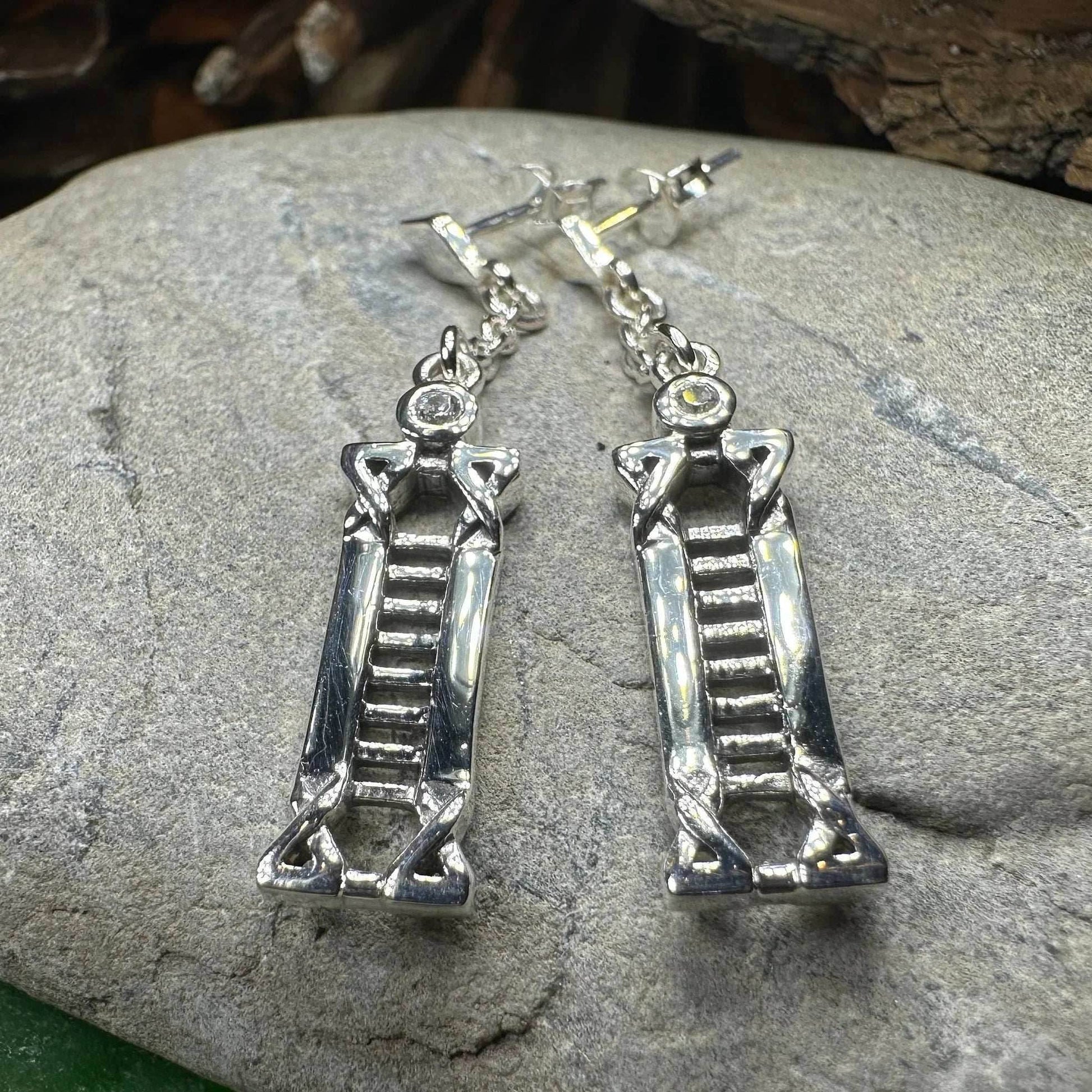 Calista Art Deco Earrings - Amethyst