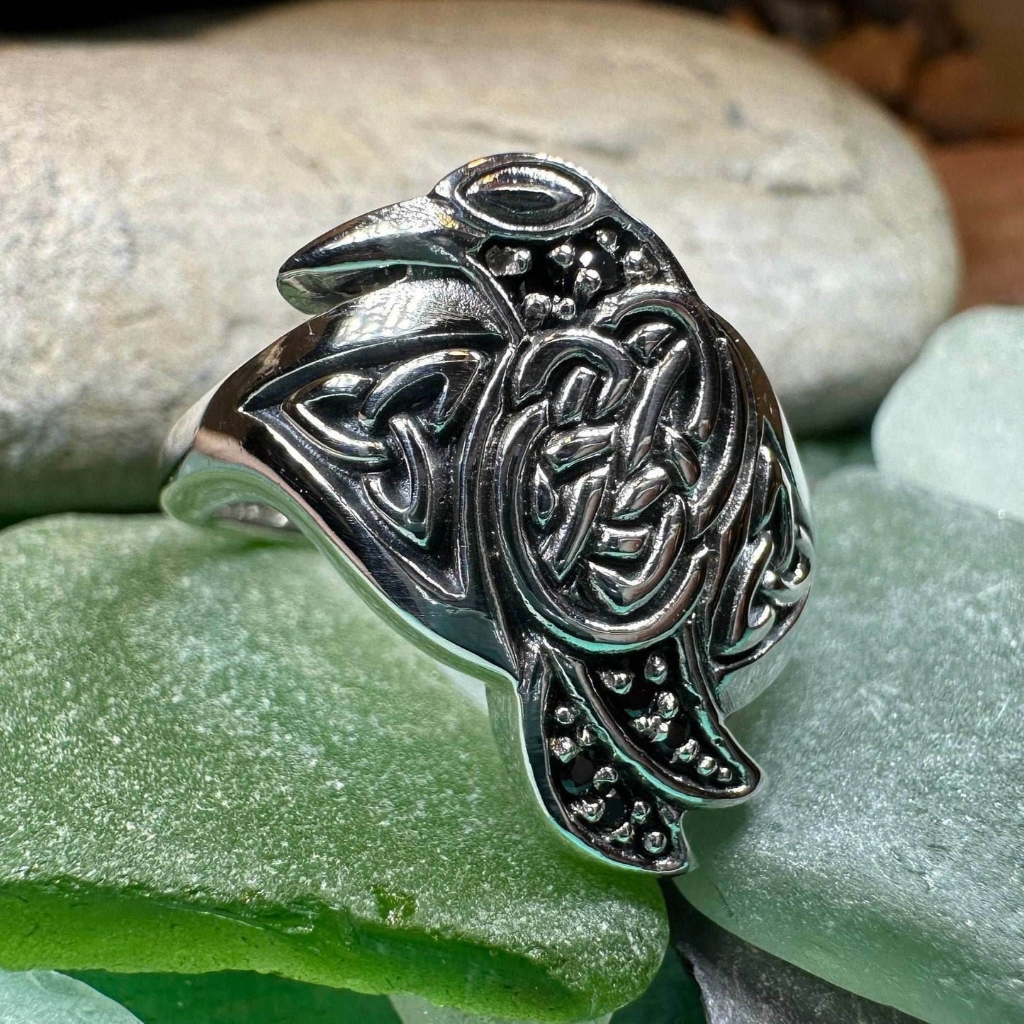 Morrigan Celtic Raven Ring - 6