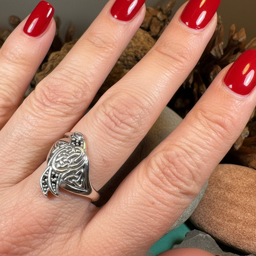 Morrigan Celtic Raven Ring