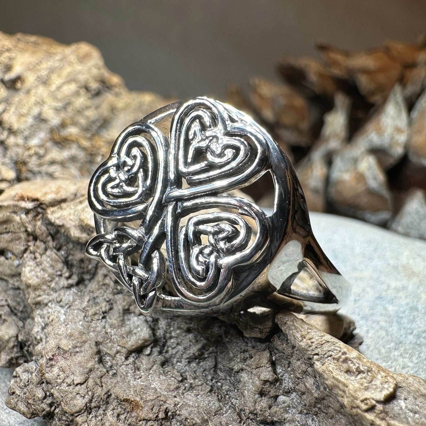 Celtic Knot Shamrock Ring - 5