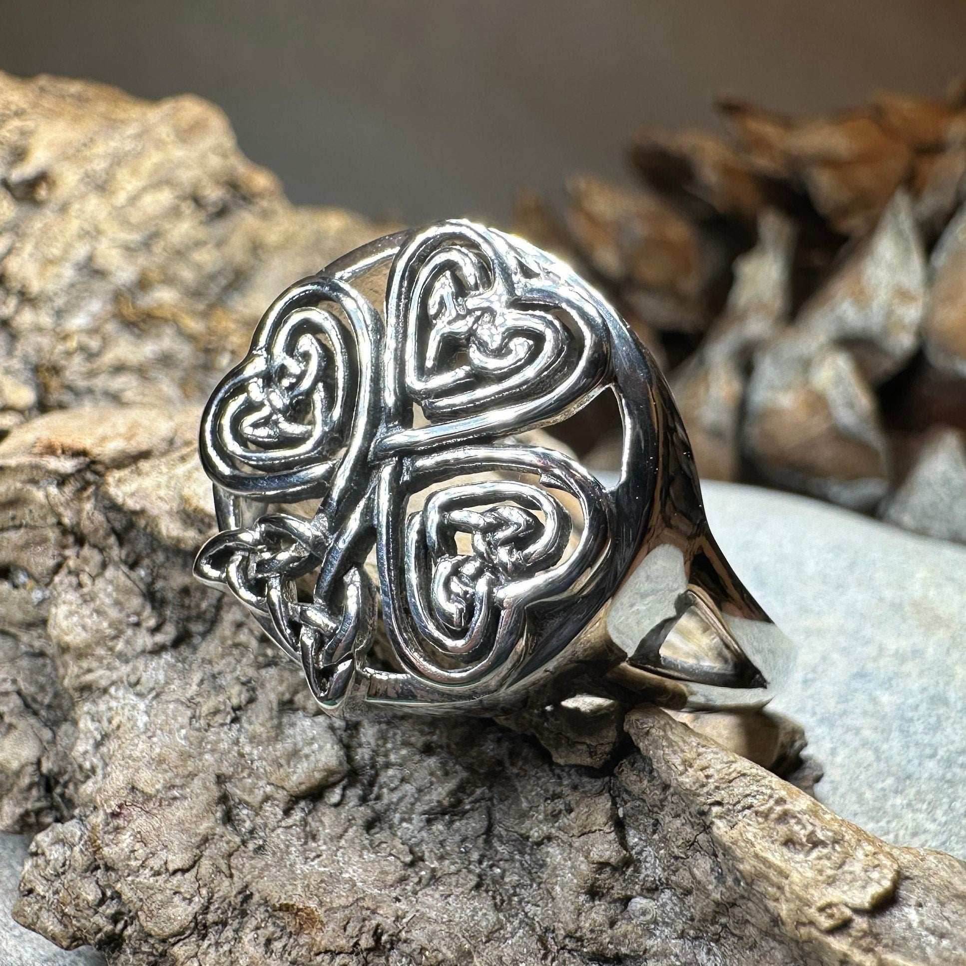 Celtic Knot Shamrock Ring - 5