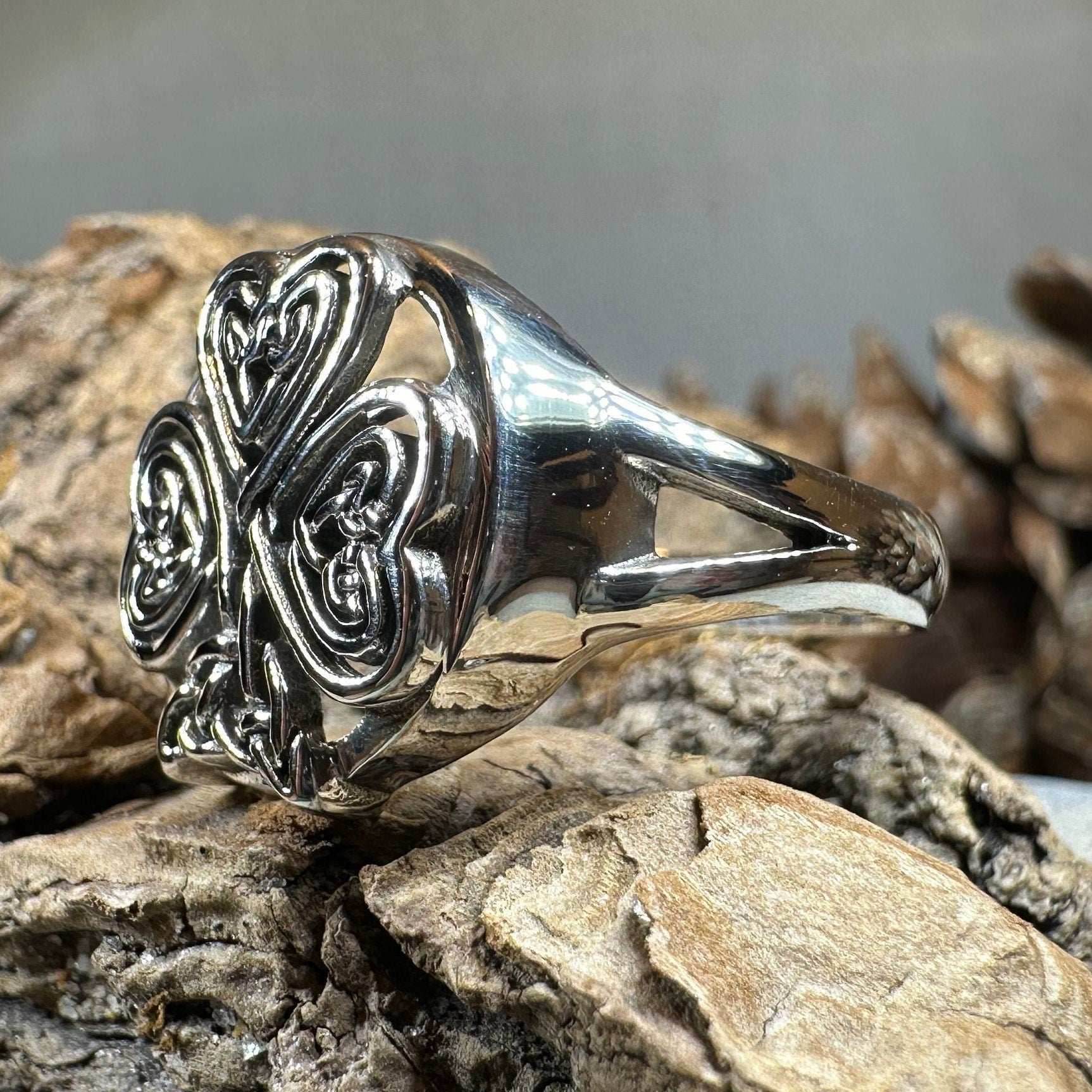 Celtic Knot Shamrock Ring - 5
