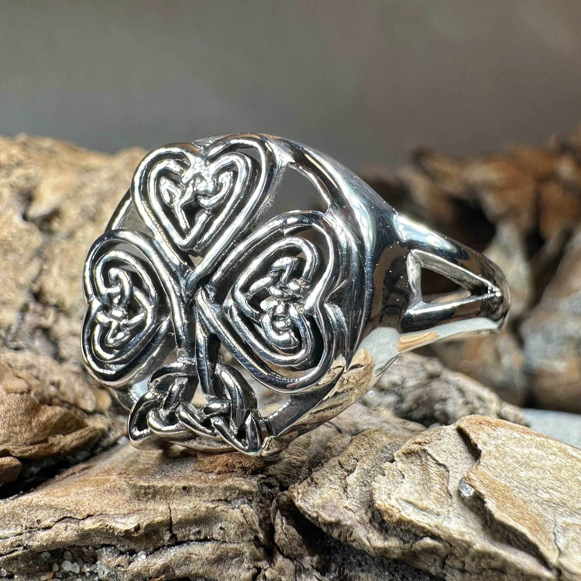 Celtic Knot Shamrock Ring - 5