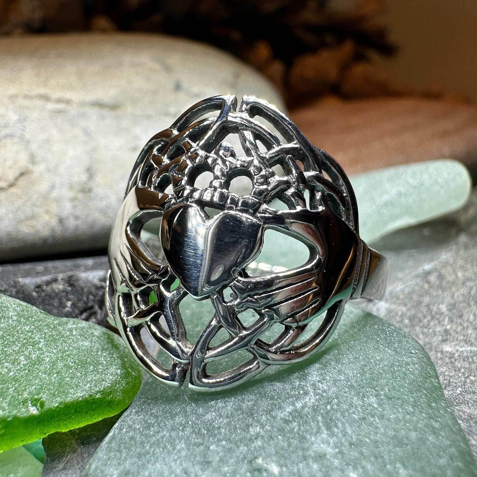 Irish Lace Claddagh Ring - 6