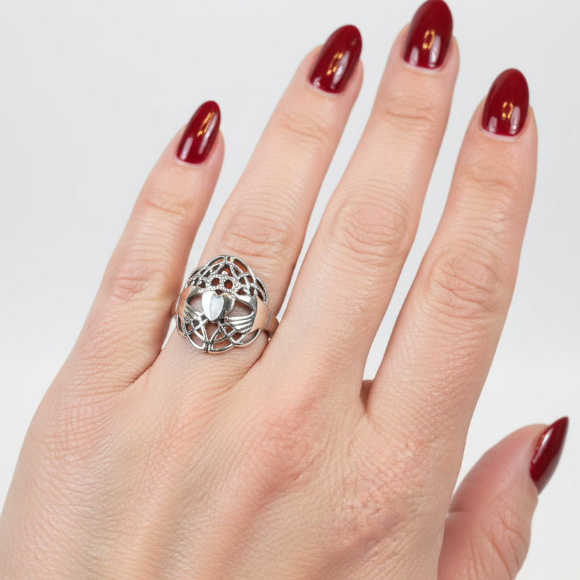 Irish Lace Claddagh Ring
