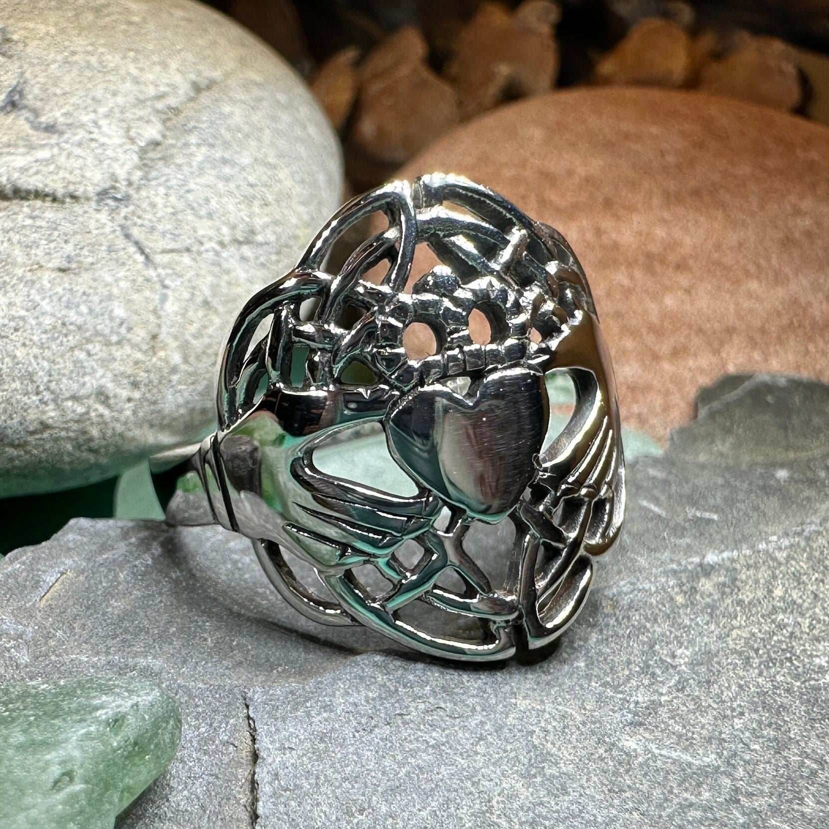 Irish Lace Claddagh Ring - 6
