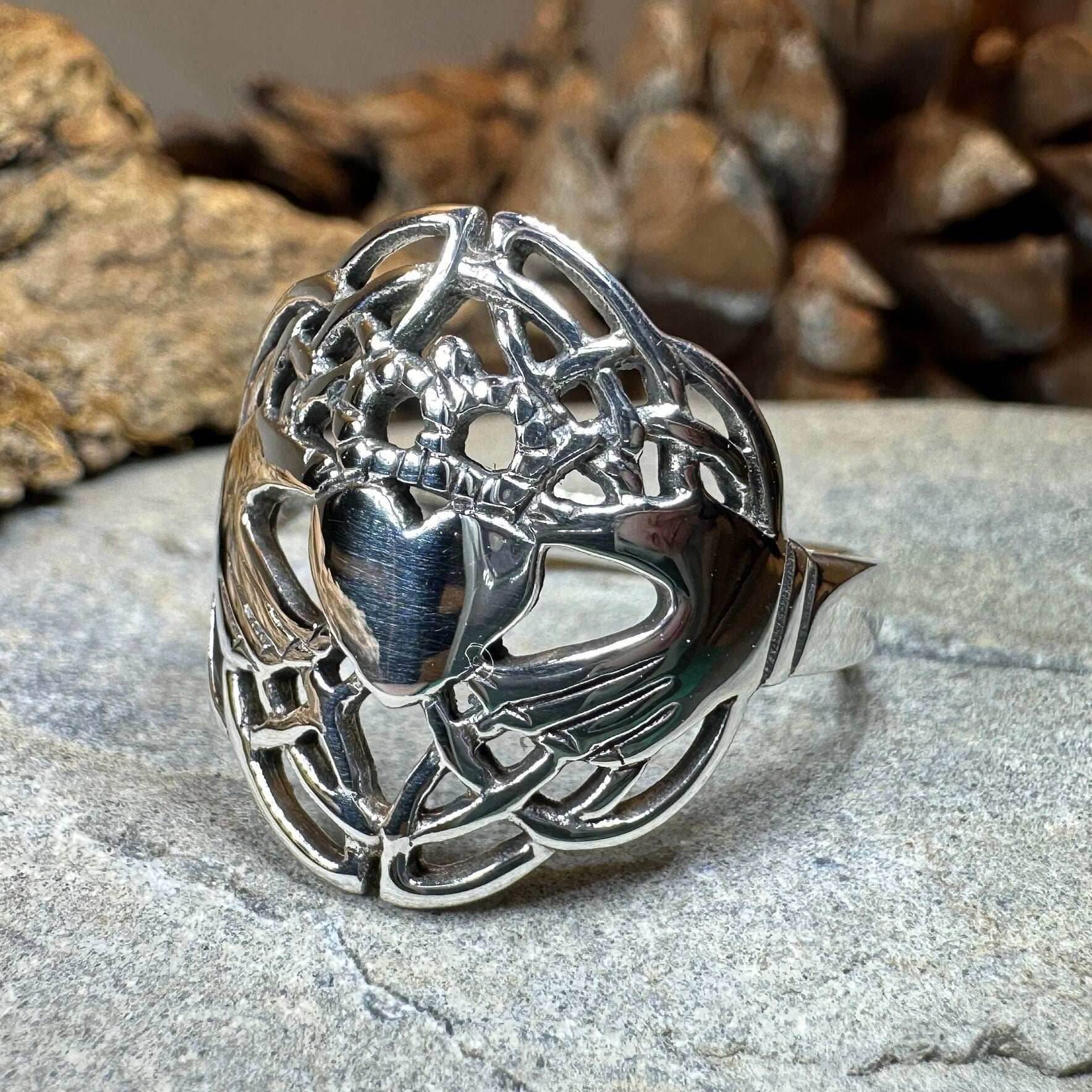 Irish Lace Claddagh Ring - 6