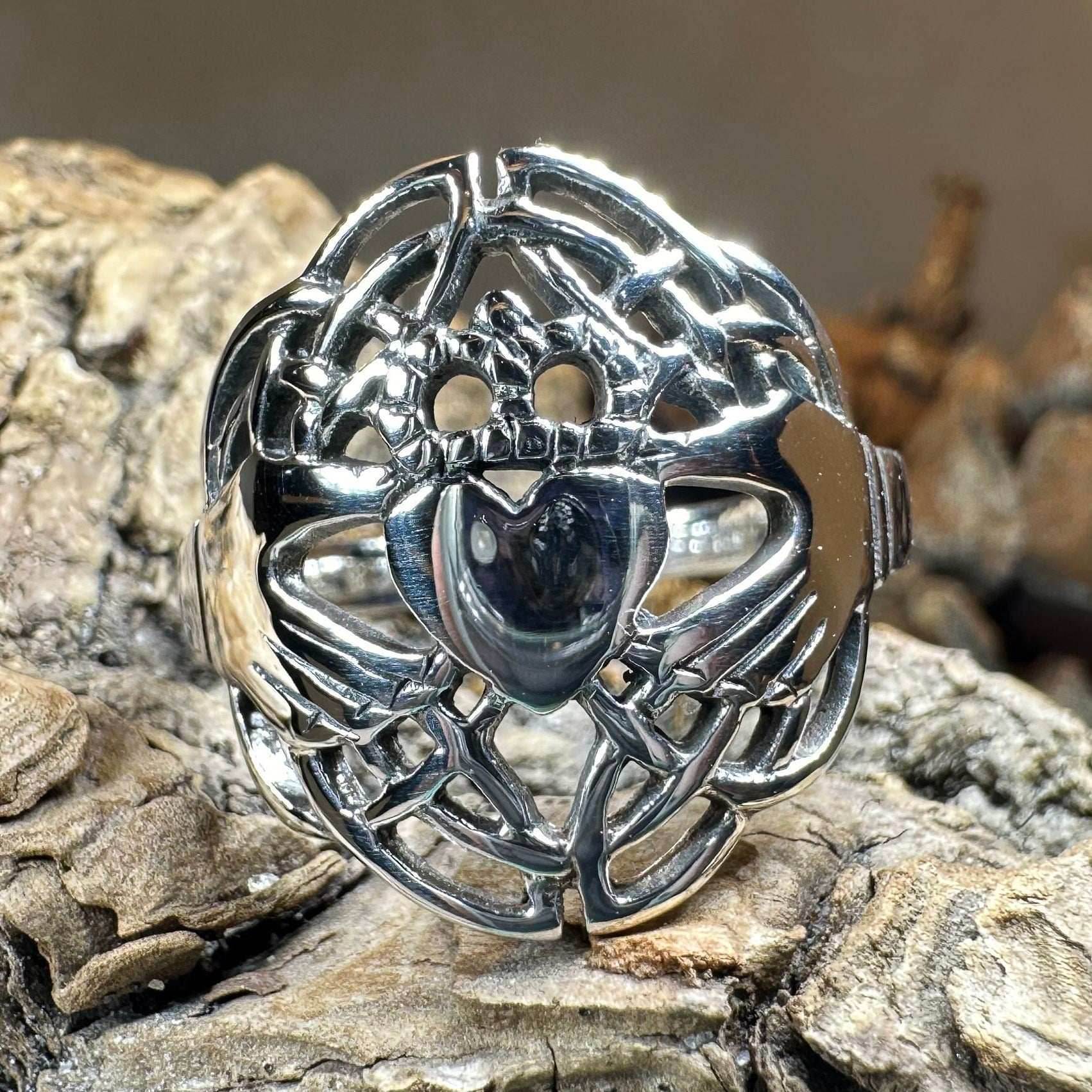 Irish Lace Claddagh Ring - 6