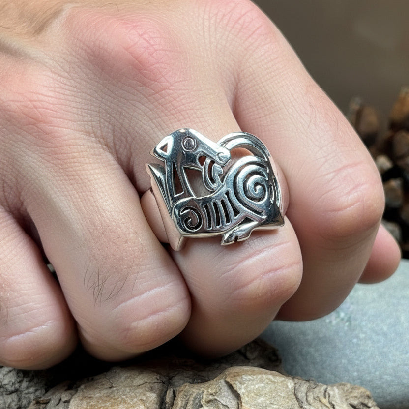 Pictish Lore Celtic Dragon Ring