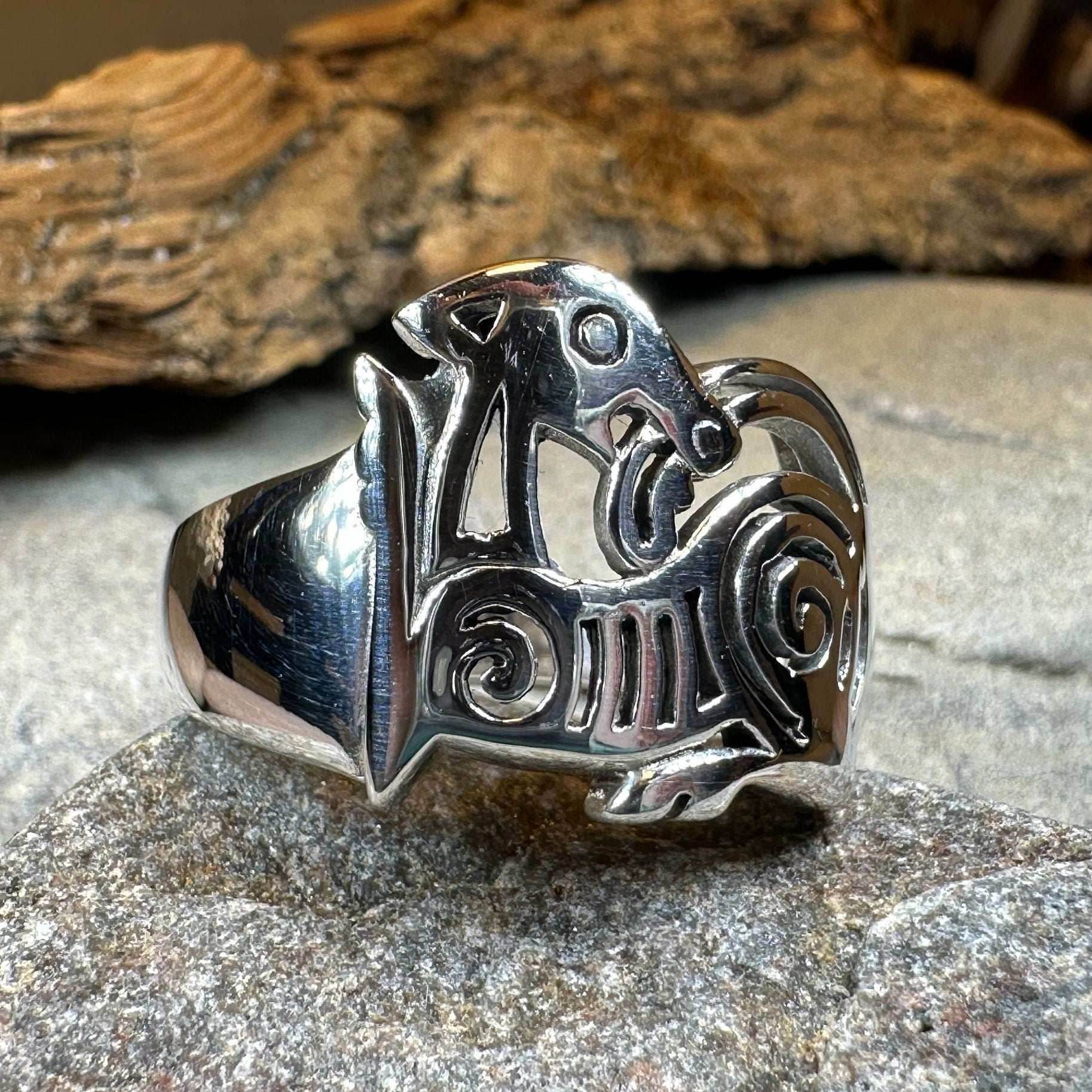 Pictish Lore Celtic Dragon Ring - 6