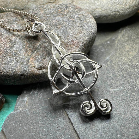 Celtic Music Note Necklace - 18