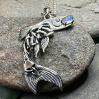 Irish Salmon of Knowledge Moonstone Necklace