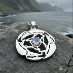 Old World Triple Raven Moonstone Necklace