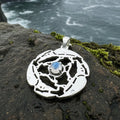 Old World Triple Raven Moonstone Necklace