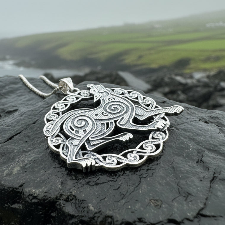 Pictish Celtic Dog Necklace