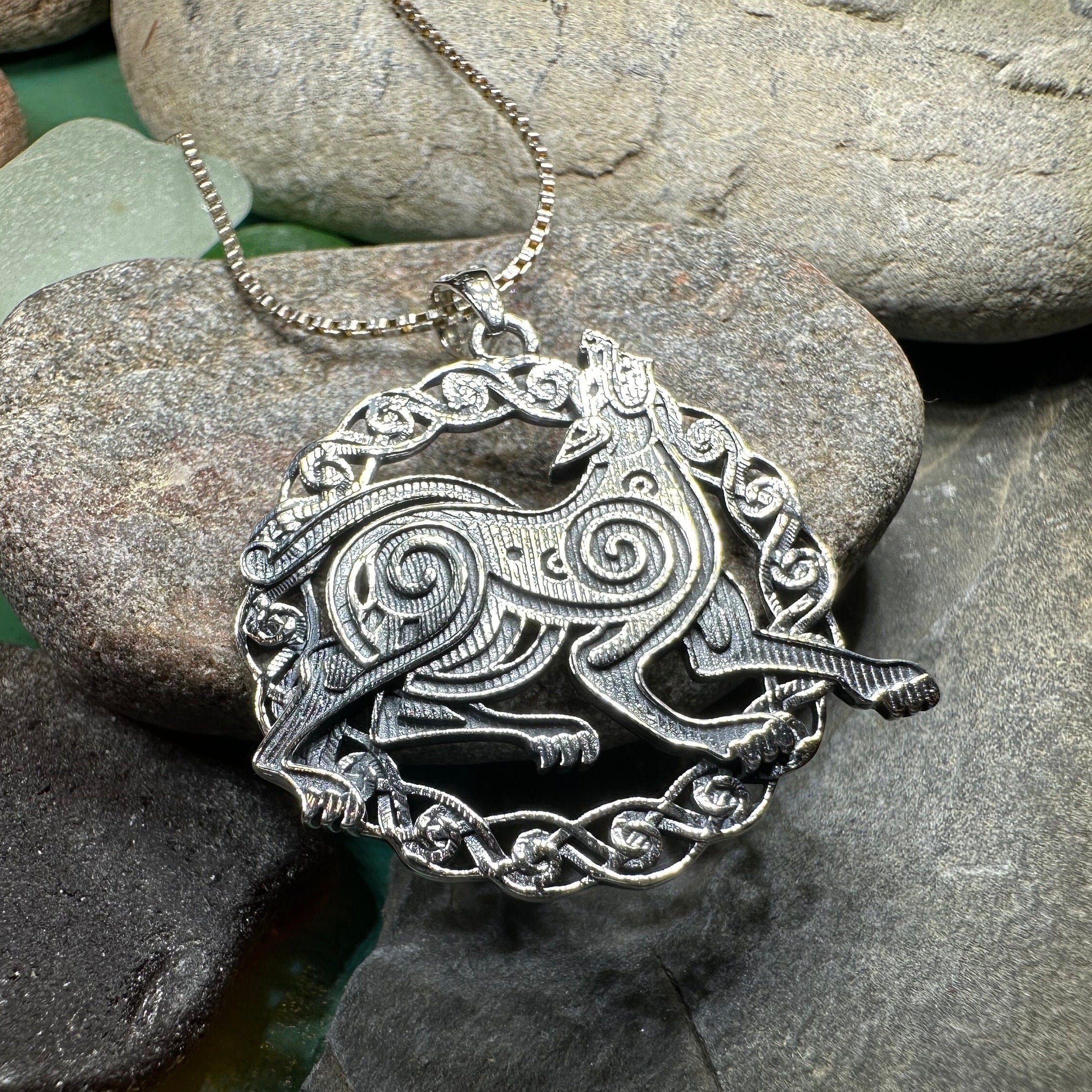 Pictish Celtic Dog Necklace