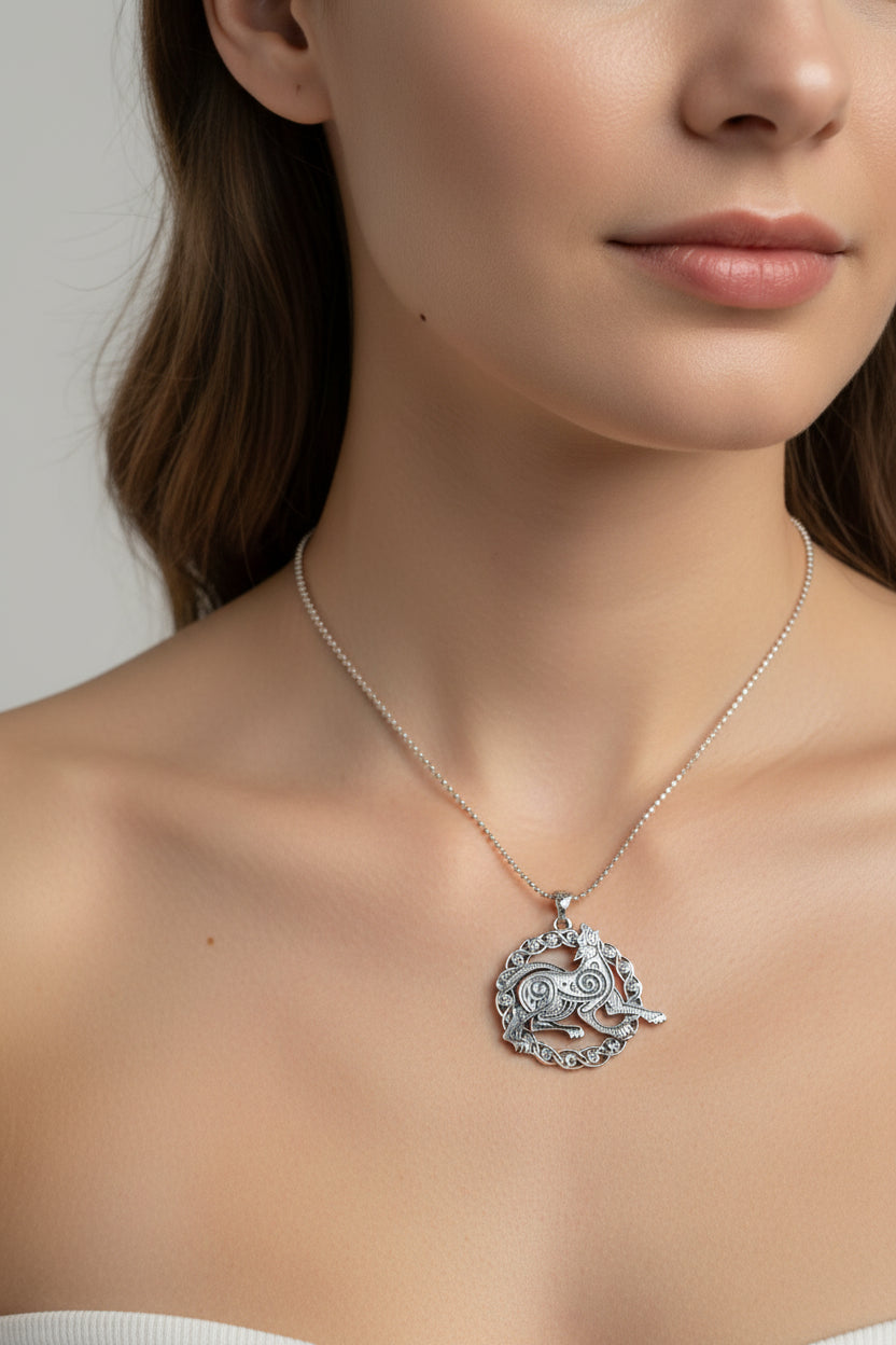 Pictish Celtic Dog Necklace