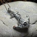 Sapphire Anchor Necklace - 18