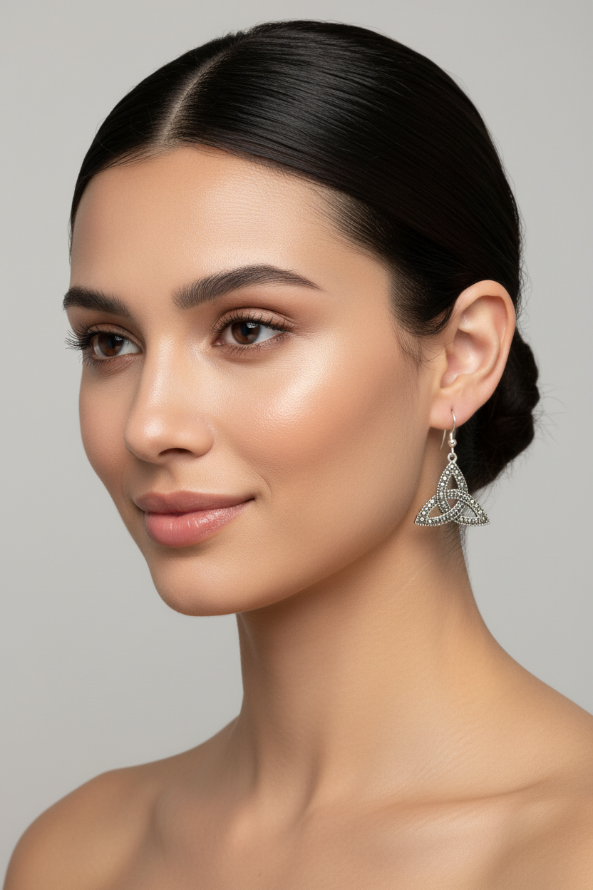Celtic Knot Marcasite Earrings