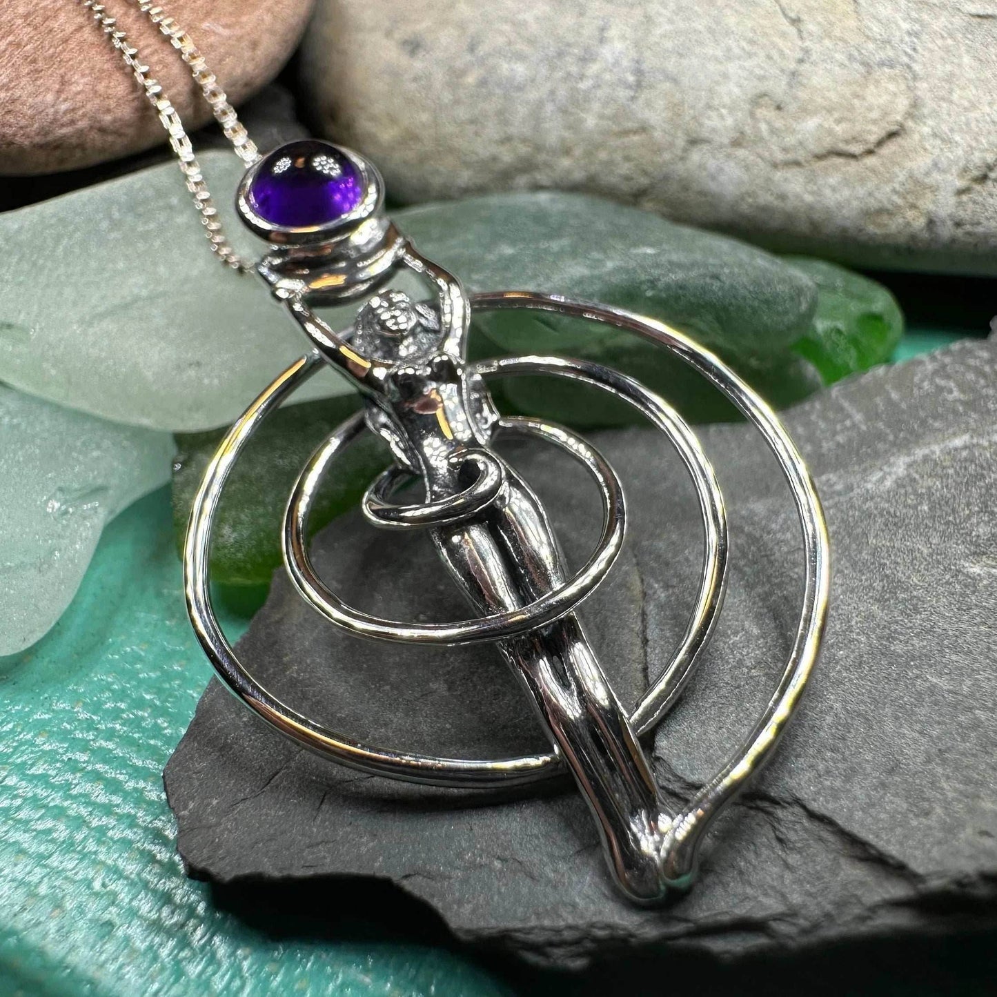 Danu Spiral Necklace - Amethyst