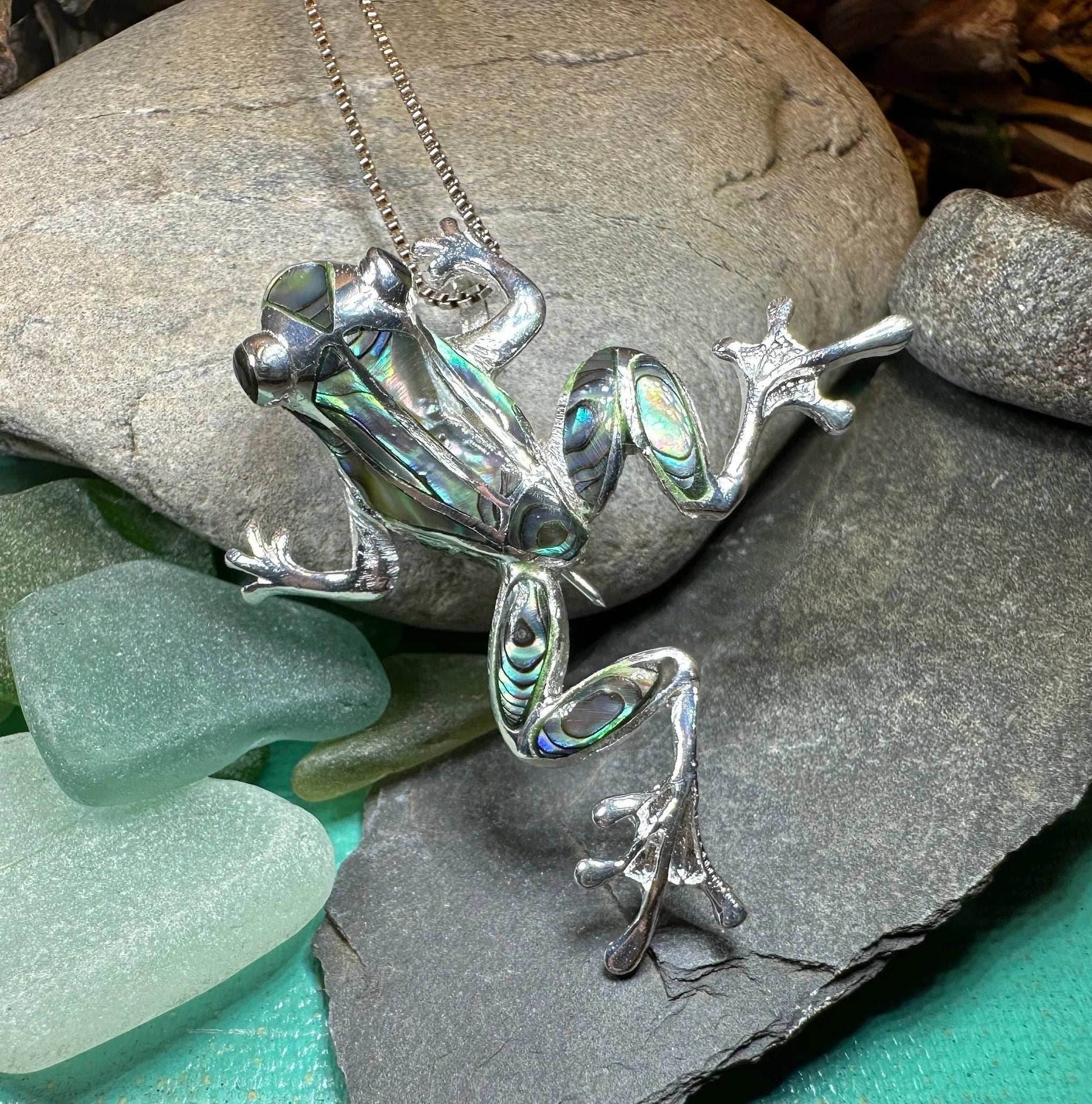 Abalone Frog Necklace - 18