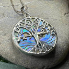 Leandra Tree of Life Necklace - Abalone Shell / 18