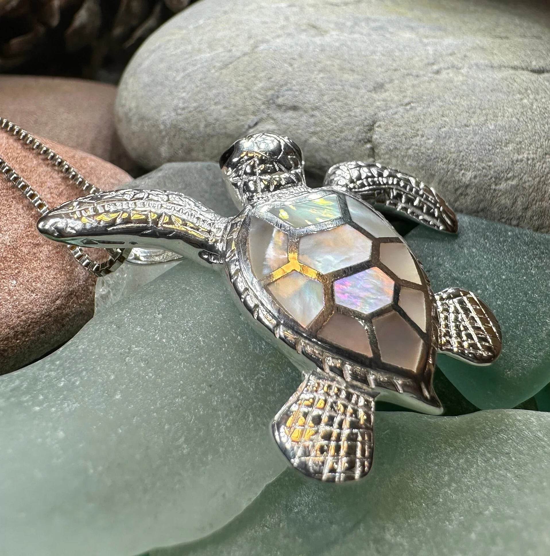Abalone Turtle Necklace - Abalone