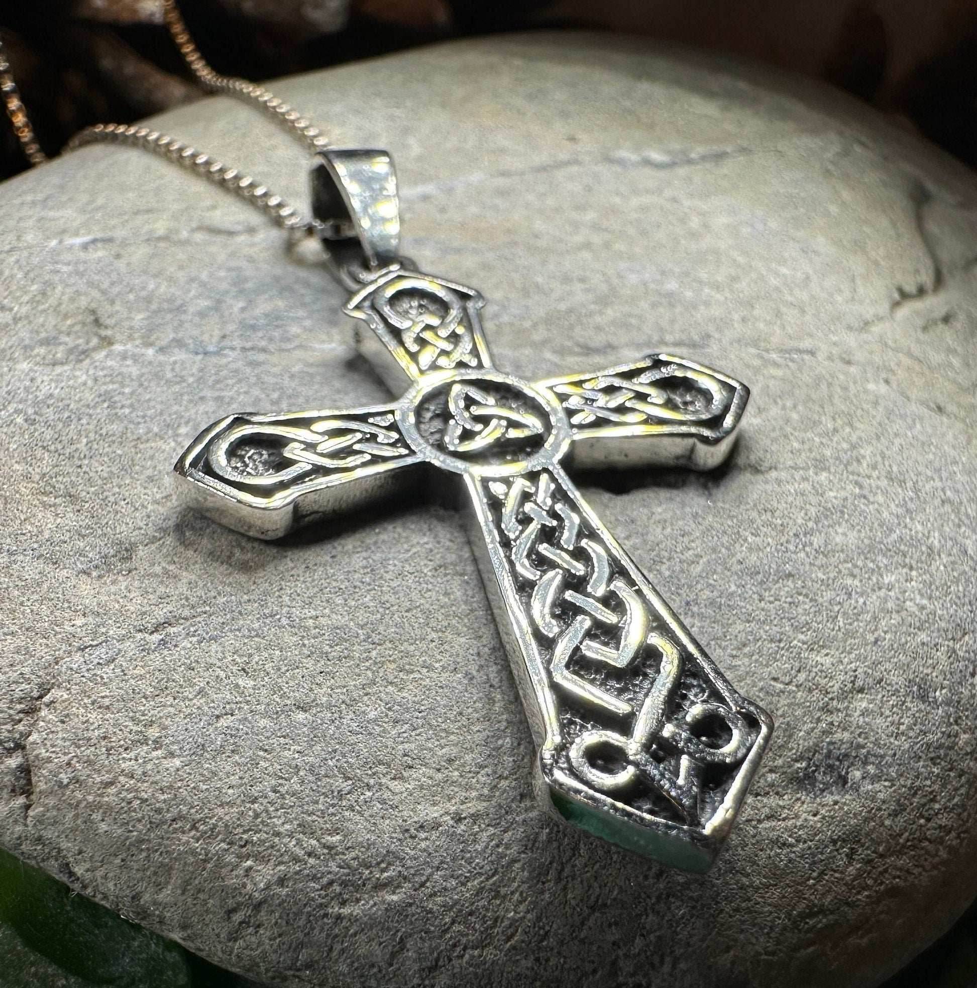 Holy Spirit Celtic Cross Necklace - 18