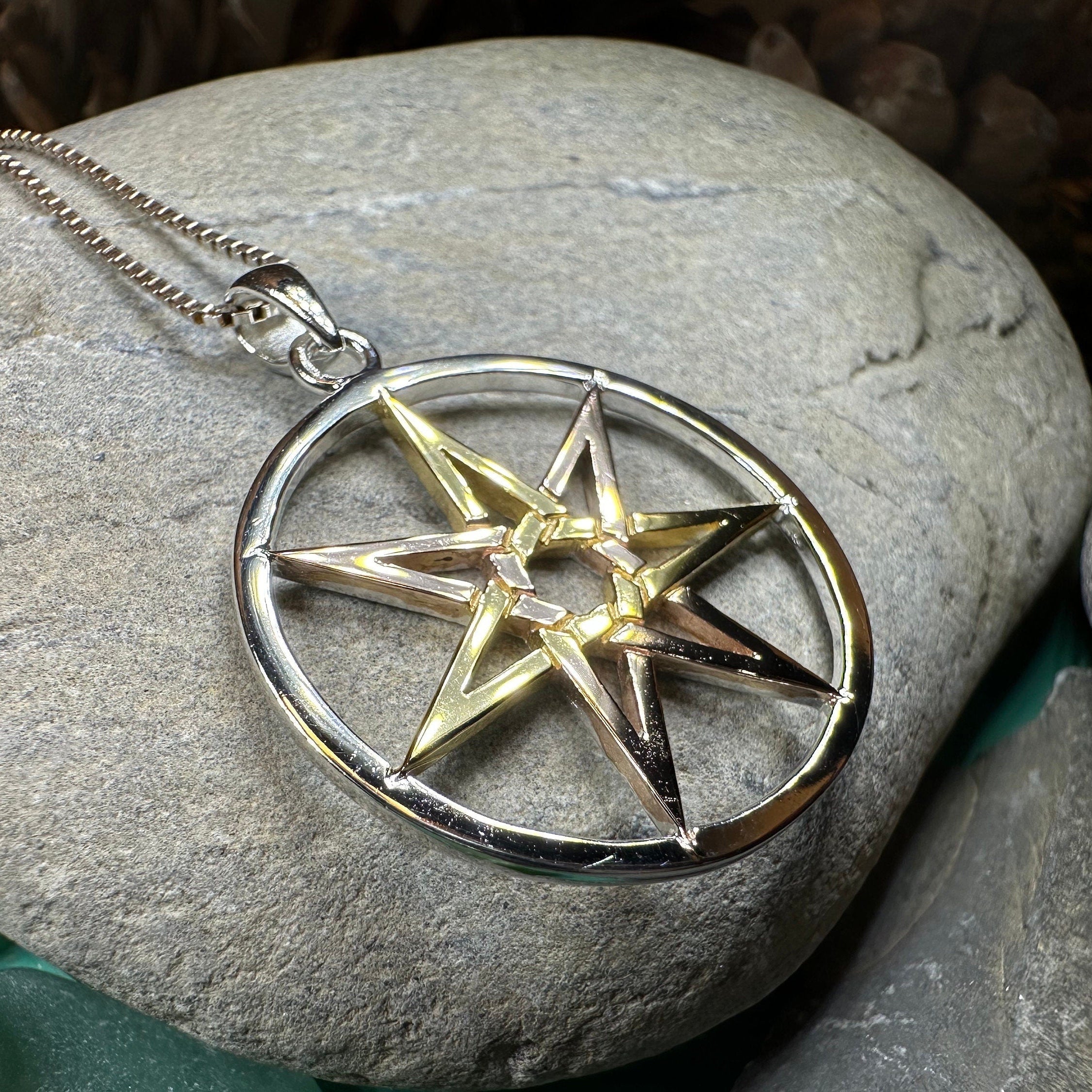 Three Tone Elven Star Necklace