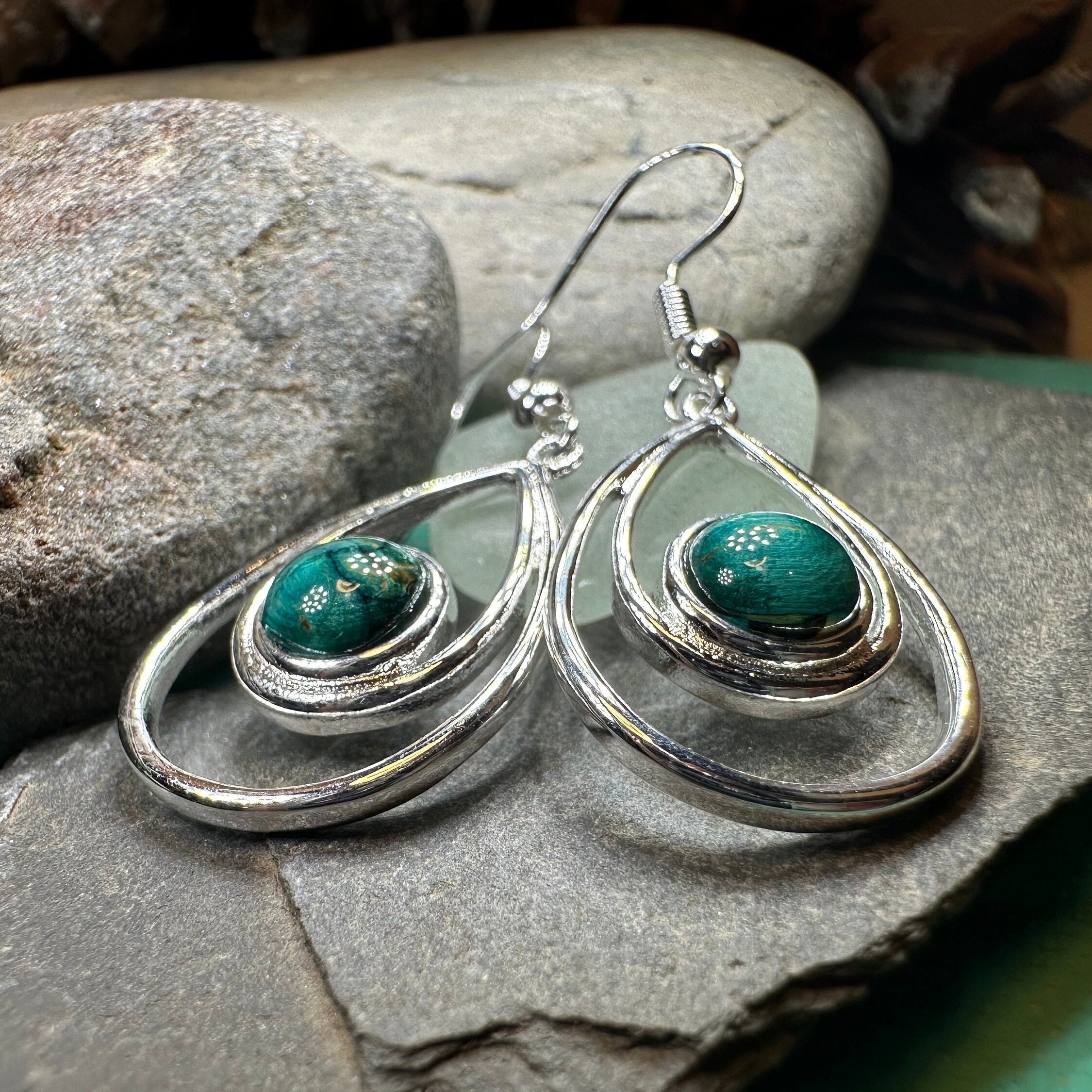 Heathergems Scottish Celtic Drop Earrings