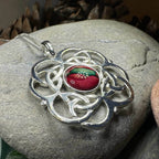 Heathergems Celtic Knot Necklace - Green