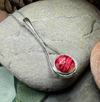 Scottish Raindrop Heathergems Necklace - Red
