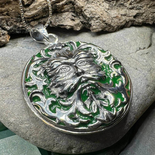 Black Forest Green Man Necklace - 18