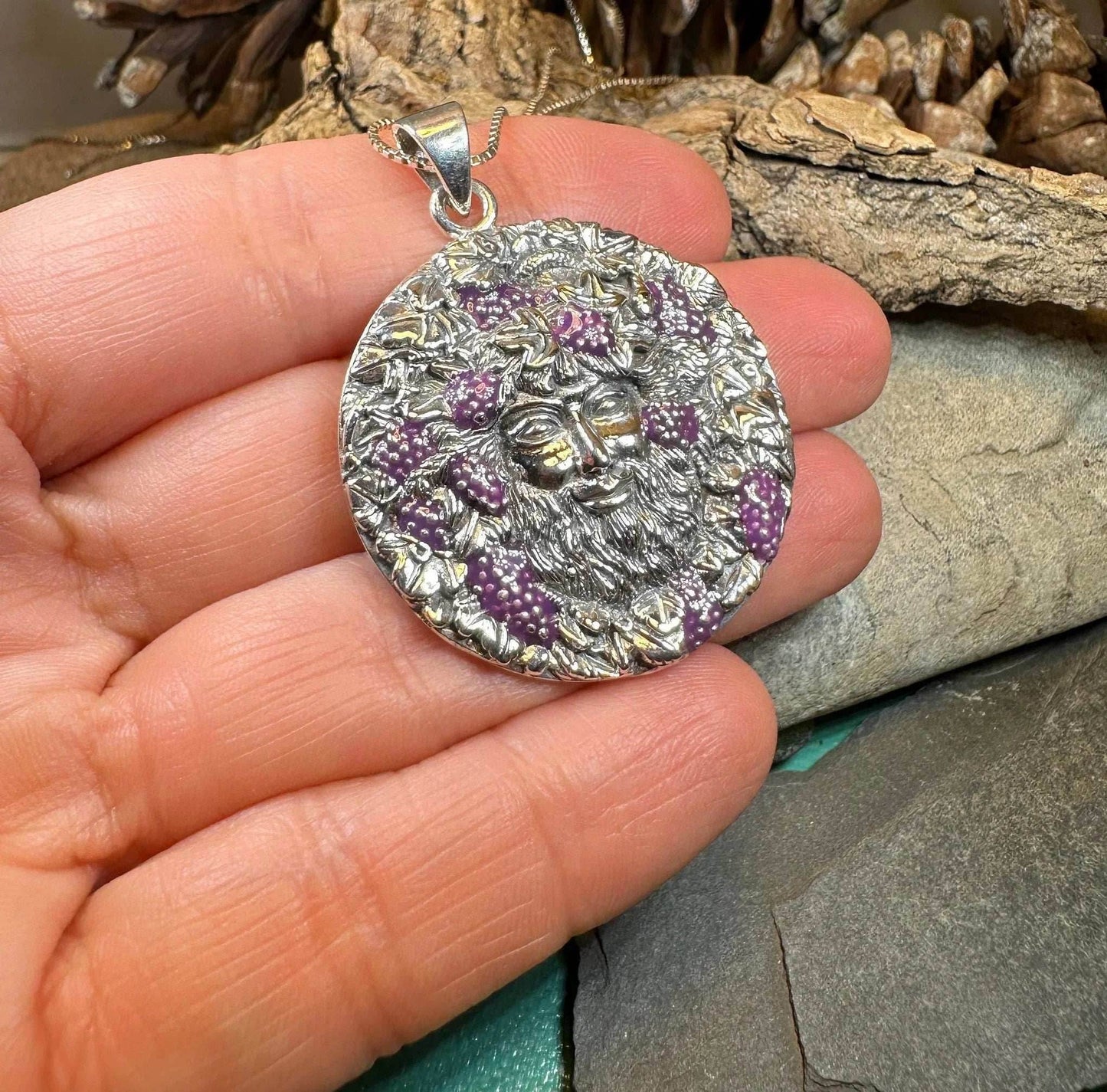 Wine God Bacchus Necklace - 18