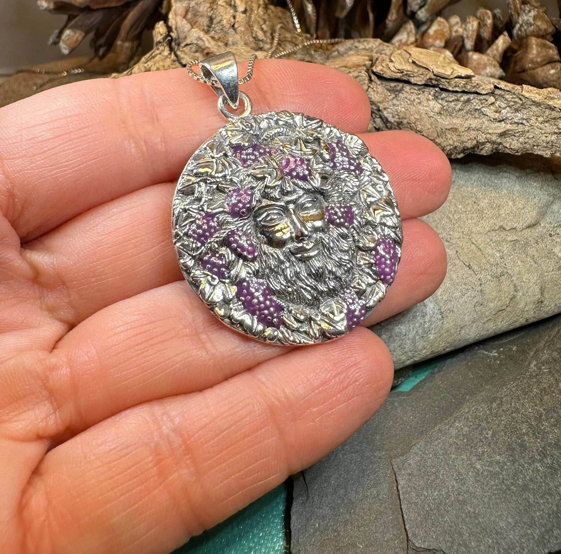 Wine God Bacchus Necklace - 18