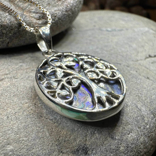 Valene Tree of Life Necklace - 18 / Abalone Shell