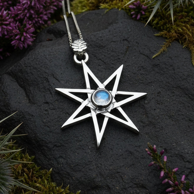 Moonstone Elven Star Necklace