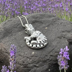 Playful Tabby Cat Necklace