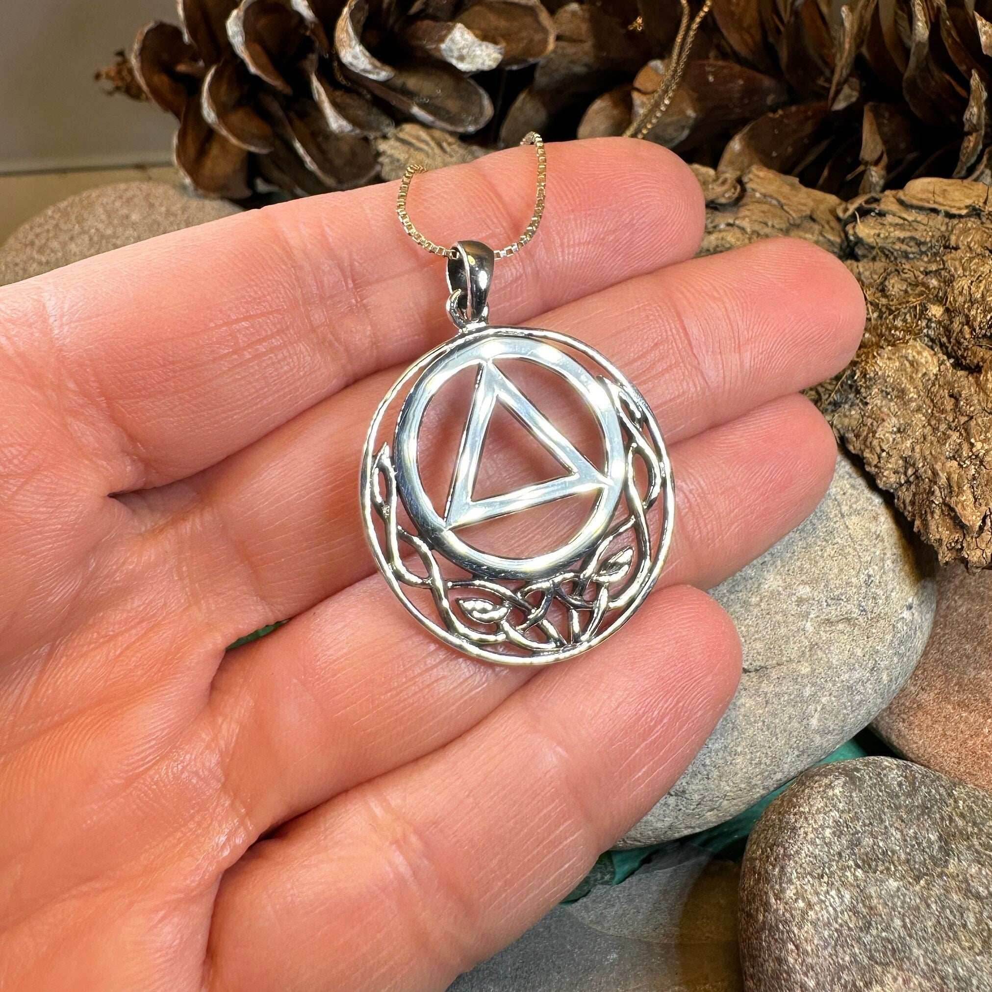 Celtic AA Sobriety Necklace - 18