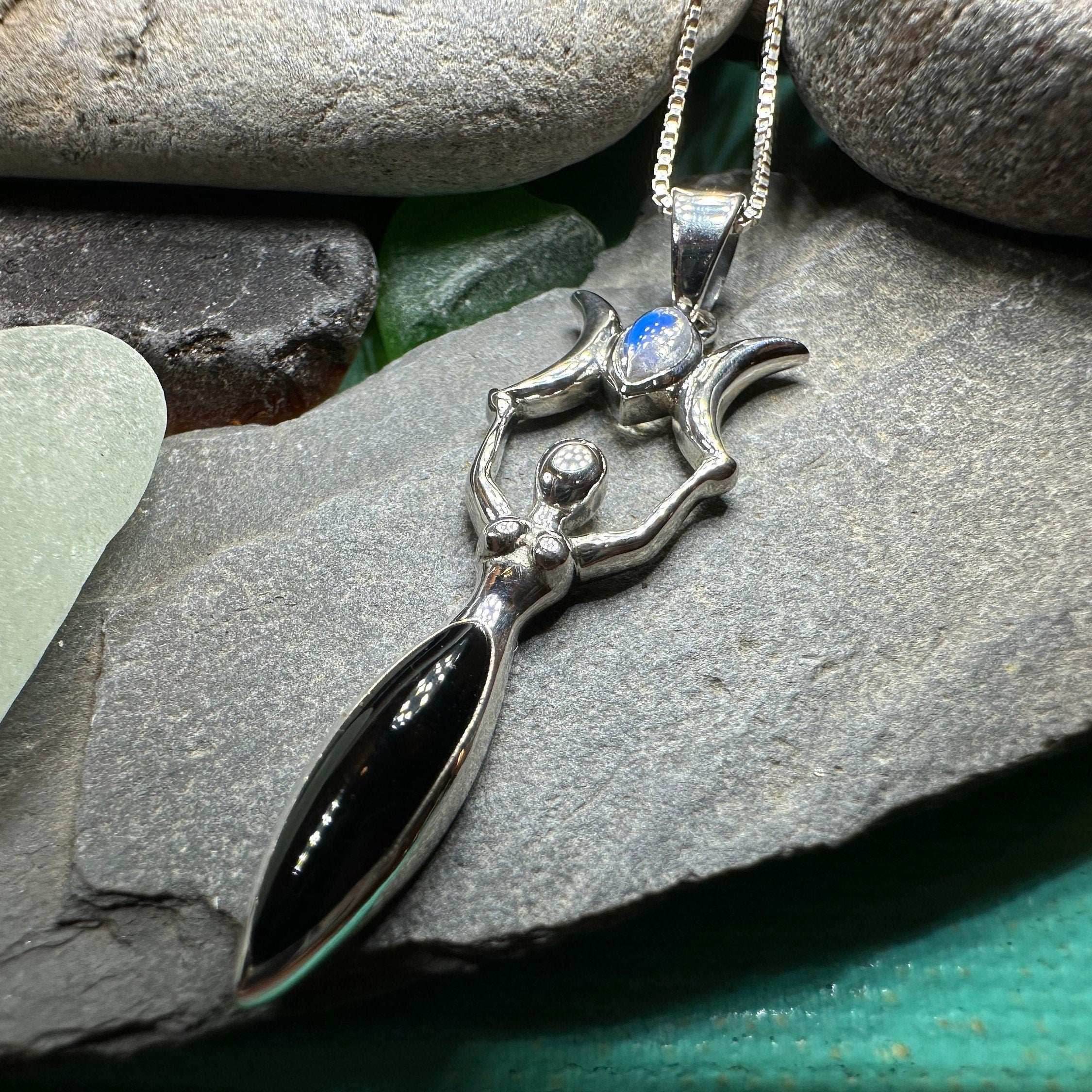 Lyric Triple Moon Goddess Necklace - 18