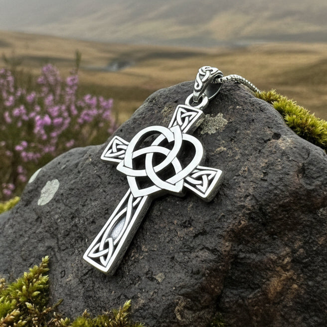 Pure Heart Celtic Cross Necklace
