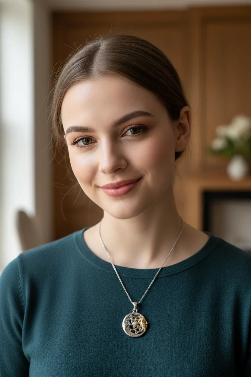 Golden Universe Sun & Moon Necklace
